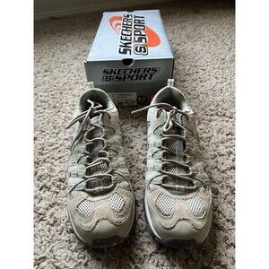 Skechers Sport Charger Women’s 8.5 Trail Sneakers Beige Sage Green Hiking Shoes
